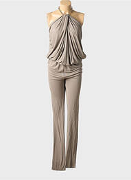 Combi-pantalon sans manche sans manche marron MSGM femme