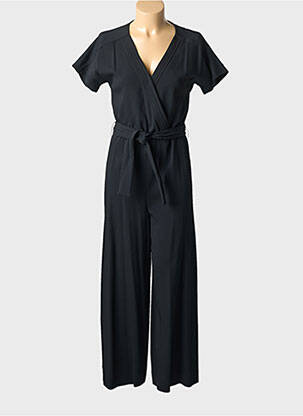 Combi-pantalon tissage crêpe manches courtes noir PIAZZA SEMPIONE femme