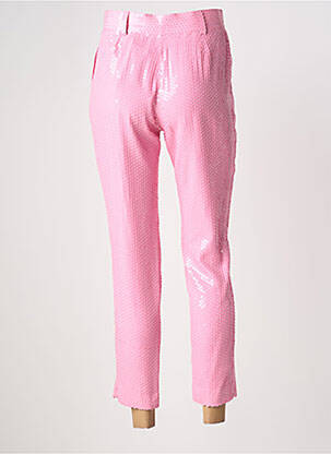 Pantalon 7/8 fermeture zippée sous rabat avec crochet taille normale rose MSGM femme