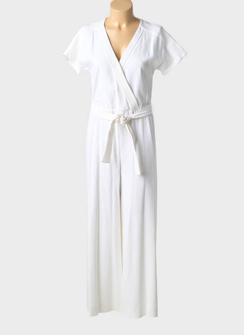 Combi-pantalon fermeture zippée au dos manches courtes blanc PIAZZA SEMPIONE femme