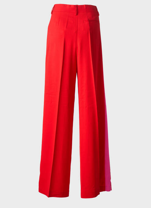 Pantalon large tissage crêpe taille normale rouge MSGM femme