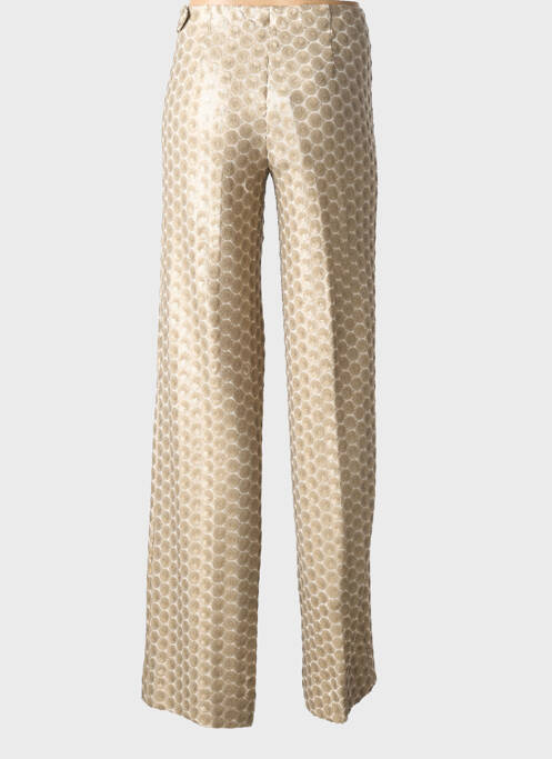 Pantalon large fermeture zip latéral taille normale beige MALAICA femme