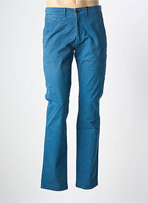 Pantalon chino poches taille normale bleu DELAHAYE homme