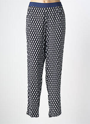 Pantalon droit tissage popeline taille normale noir CONCEPT K femme