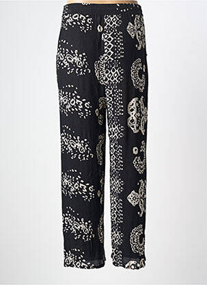 Pantalon droit taille élastique taille normale noir L'ATELIER D'ANNA femme