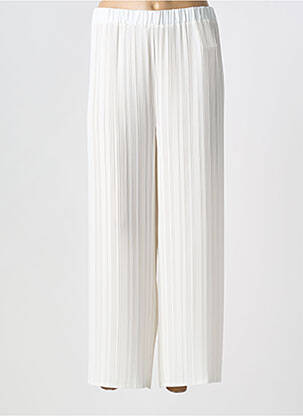Pantalon droit taille élastique taille normale blanc HORTENSIA femme