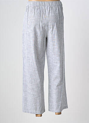 Pantalon droit tissage popeline taille normale bleu AGATHE & LOUISE femme