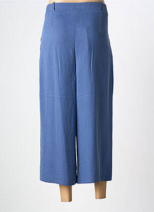 Pantalon 7/8 tissage popeline taille normale bleu MARBLE femme