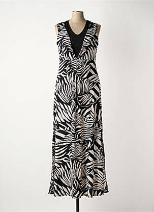 Robe longue sans manche sans manche noir MARBLE femme