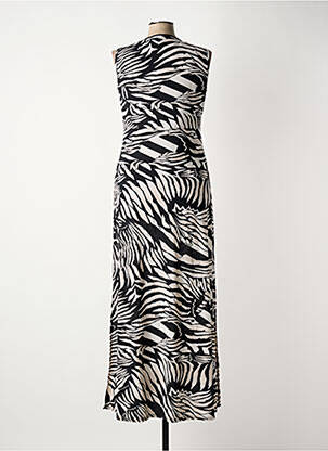 Robe longue sans manche sans manche noir MARBLE femme