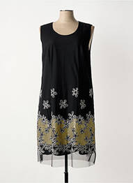 Robe mi-longue sans manche sans manche noir FRED SABATIER femme