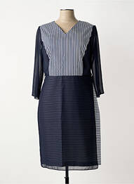 Robe mi-longue manches 3/4 manches 3/4 bleu MERI & ESCA femme