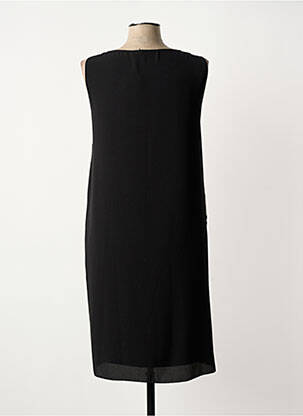 Robe mi-longue imprimé fantaisie sans manche noir TELMAIL femme