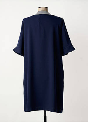 Robe mi-longue manches 3/4 manches 3/4 bleu DIVAS femme