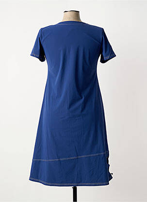 Robe mi-longue manches courtes manches courtes bleu JEAN DELFIN femme