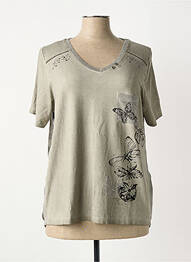 Top stretch manches courtes gris MERI & ESCA femme