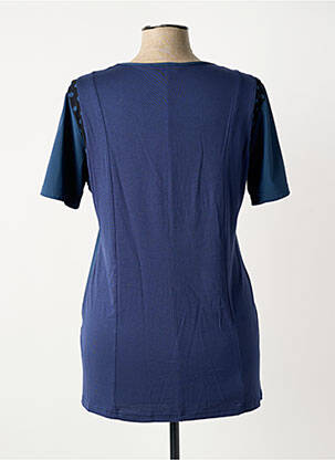 Tunique manches courtes coupe cintrée bleu MERI & ESCA femme