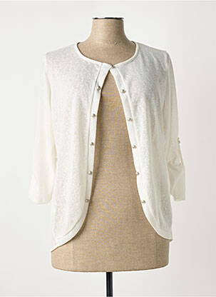 Gilet manches longues manches 3/4 beige FRED SABATIER femme