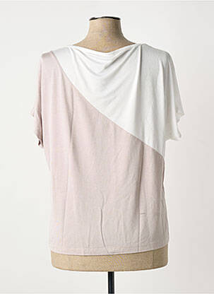 T-shirt stretch manches courtes beige MARBLE femme
