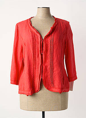 Veste casual coupe cintrée rouge EL INTERNATIONALE femme