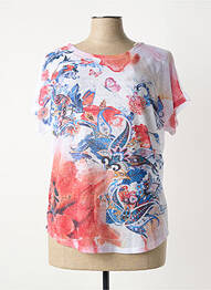 T-shirt coupe cintrée manches courtes bleu FRED SABATIER femme