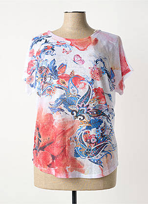 T-shirt coupe cintrée manches courtes bleu FRED SABATIER femme