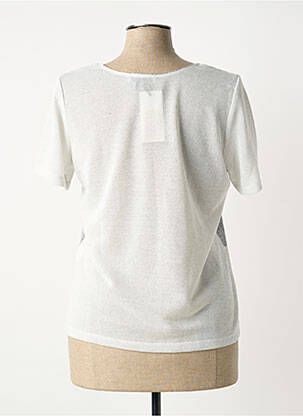 Top stretch manches courtes argent MARI GIUDICELL femme
