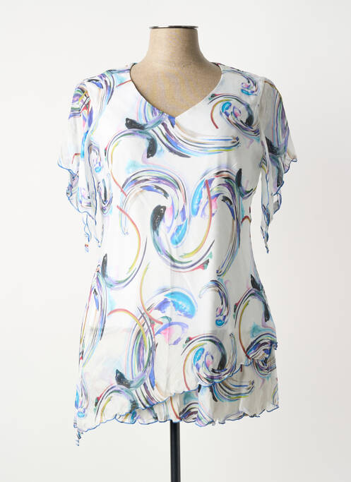 Tunique manches courtes légère et transparente blanc JEAN DELFIN femme