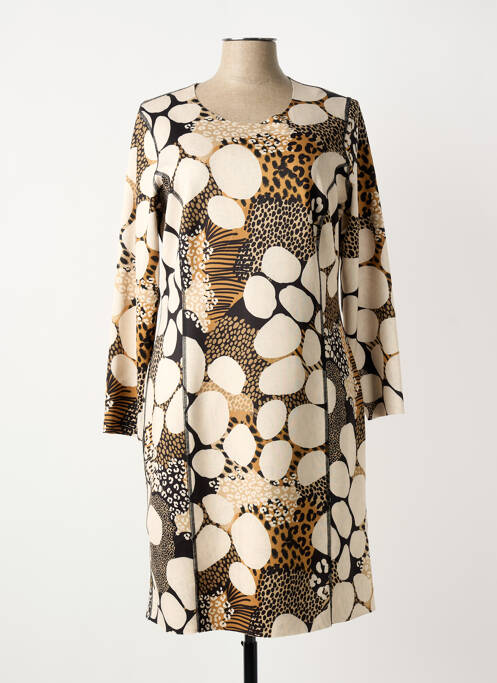 Robe mi-longue beige GUY DUBOUIS femme