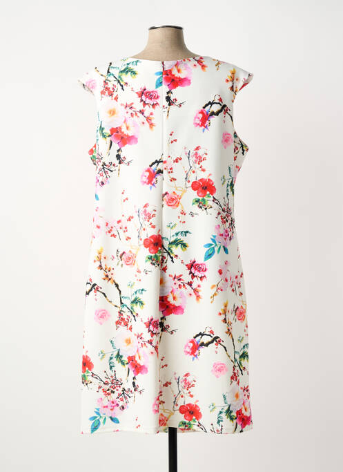 Robe mi-longue blanc COULEURS DU TEMPS femme