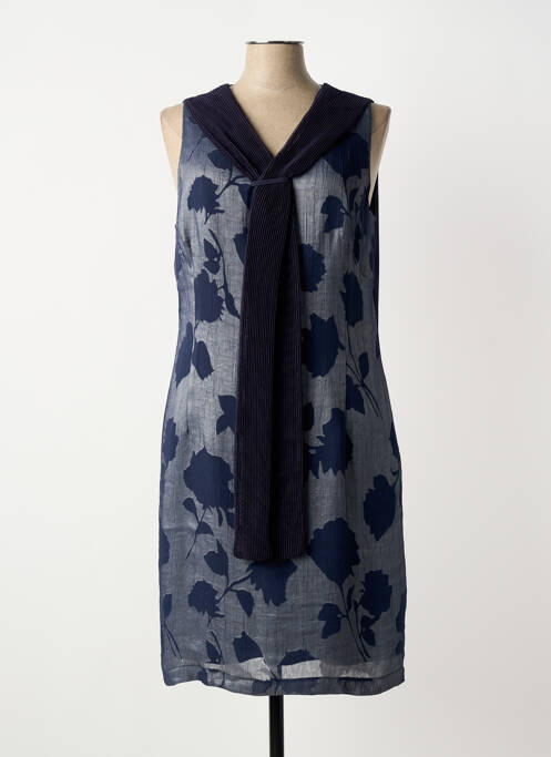 Robe mi-longue bleu GUY DUBOUIS femme