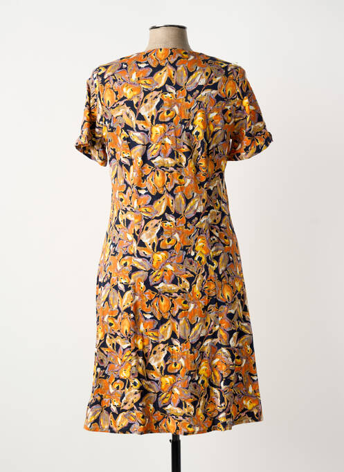 Robe mi-longue orange GUY DUBOUIS femme