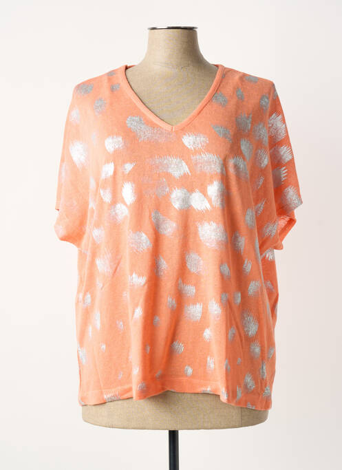 T-shirt orange MARBLE femme