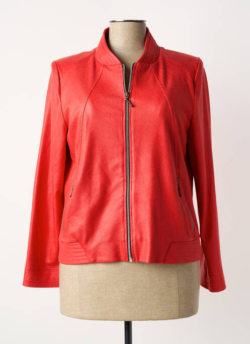 Veste simili cuir rouge JEAN DELFIN femme