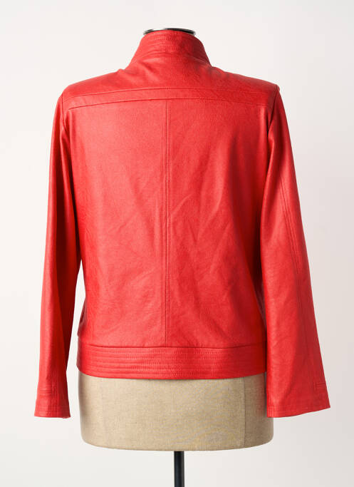 Veste simili cuir rouge JEAN DELFIN femme
