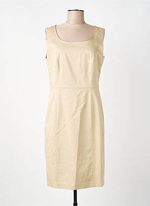 Robe mi-longue sans manche sans manche beige WHITE LABEL femme