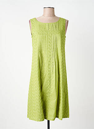 Robe mi-longue sans manche sans manche vert AGATHE & LOUISE femme