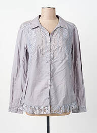 Chemisier coupe droite manches longues gris JAC JAC femme