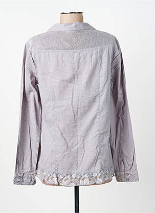 Chemisier coupe droite manches longues gris JAC JAC femme
