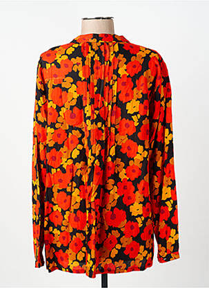 Chemisier imprimé fleurs manches longues orange AGATHE & LOUISE femme