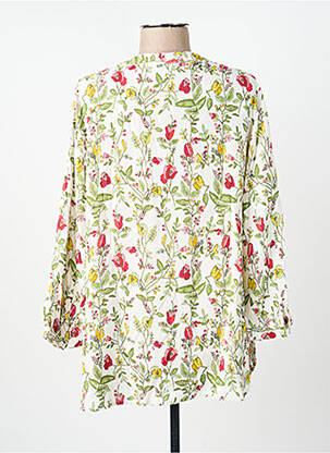 Blouse tissage popeline manches longues blanc AGATHE & LOUISE femme