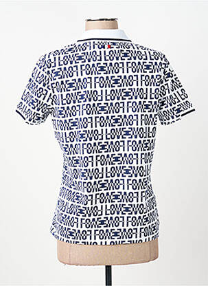 Polo stretch manches courtes blanc DELAHAYE femme