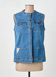 Veste casual col rond bleu AGATHE & LOUISE femme