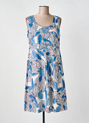 Robe mi-longue bleu AGATHE & LOUISE femme