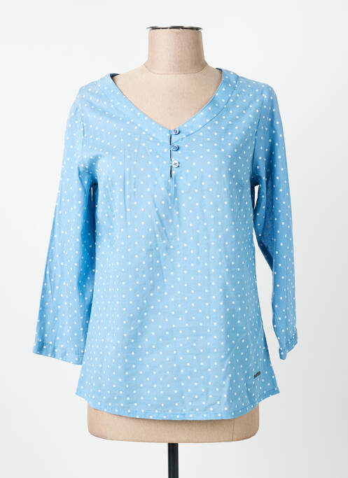 Blouse manches 3/4 manches 3/4 bleu AGATHE & LOUISE femme