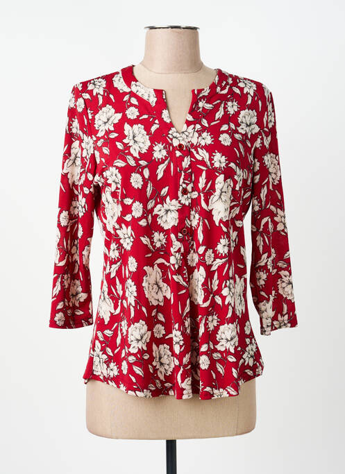 Blouse imprimé fleurs manches 3/4 rouge RENATTO BENE femme