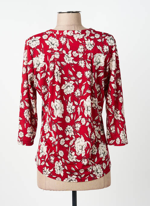 Blouse imprimé fleurs manches 3/4 rouge RENATTO BENE femme