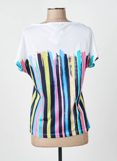 T-shirt imprimé fantaisie manches courtes blanc MARBLE femme