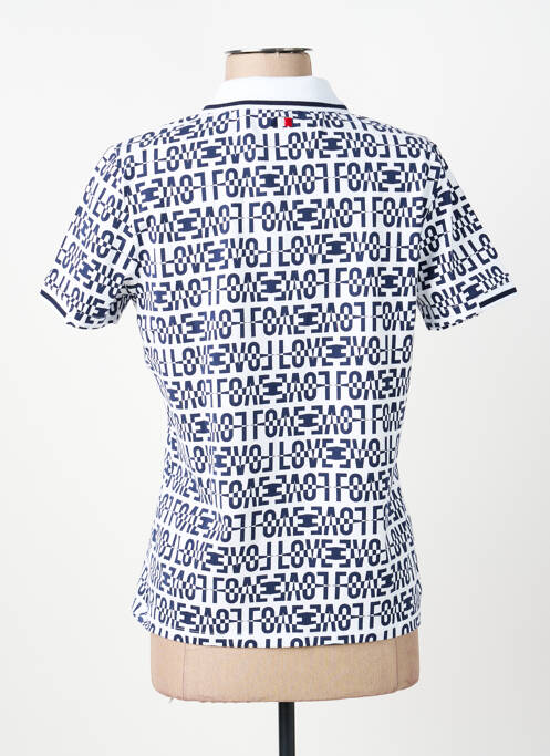 Polo stretch manches courtes blanc DELAHAYE femme