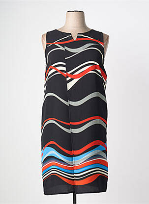 Robe mi-longue sans manche sans manche noir TELMAIL femme